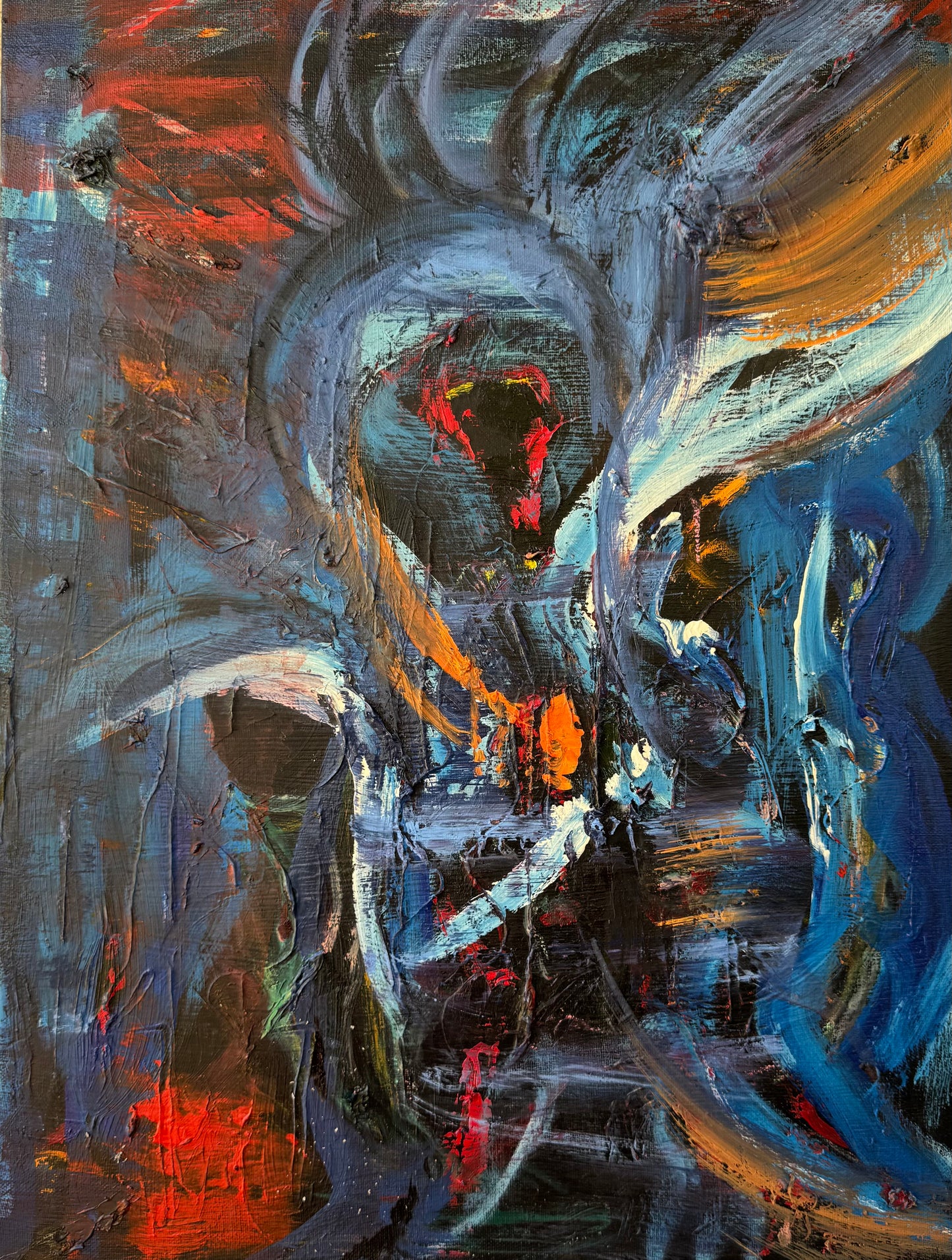 Abstract #1009, 2025, mixed media on canvas, 18 x 24 in. / 45.72 x 60.96 cm.