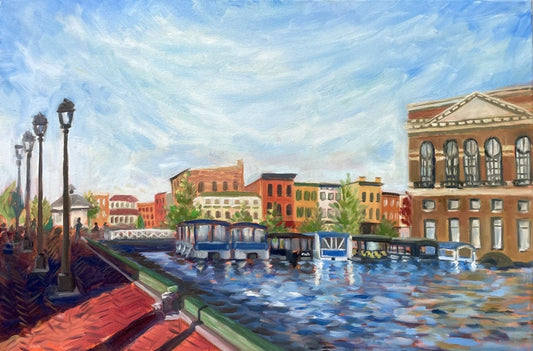 A View of Fells Point, 2024, oil on canvas, 48 x 32 in. / 121.92 x 81.28 cm.