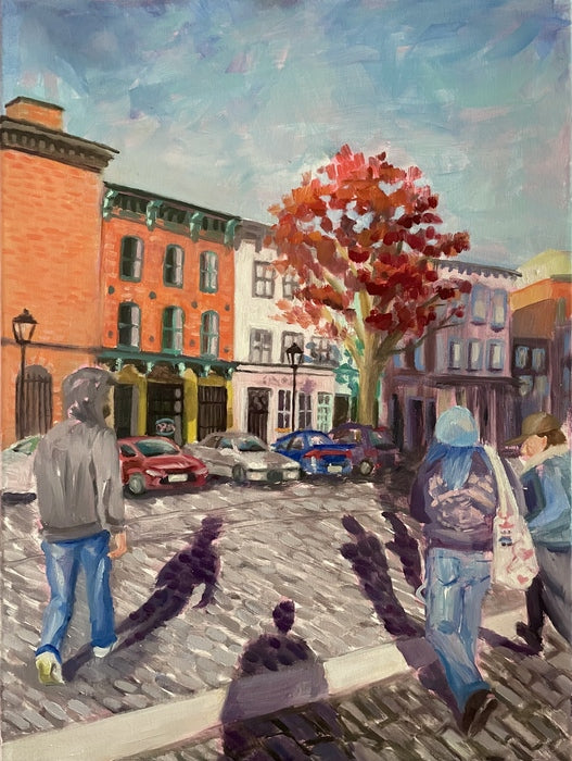 A Walk in Fells Point, 2024, oil on canvas, 24 x 18 in. / 60.96 x 45.72 cm.