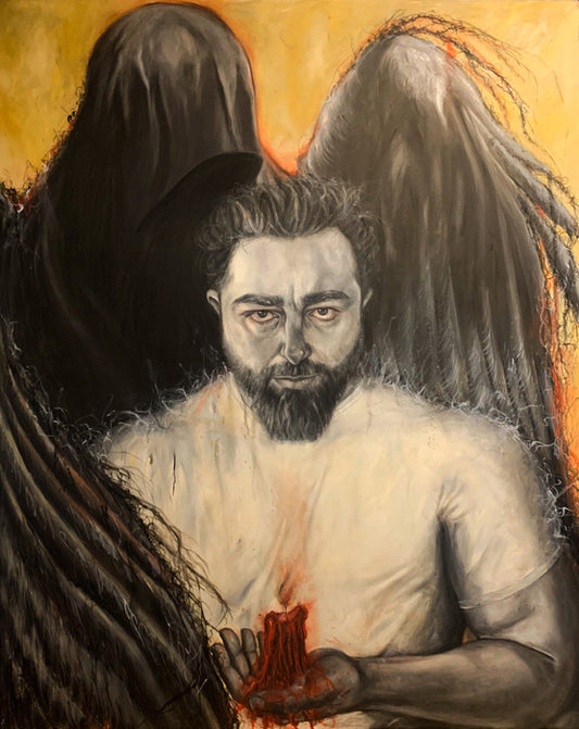 Abaddon’s Visit, 2023, oil on canvas, 60 x 48 in. / 152.4 x 121.92 cm.