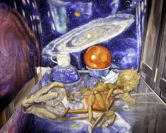 Andromeda Rising, 2024, acrylic, 34 x 42 in. / 86.36 x 106.68 cm.