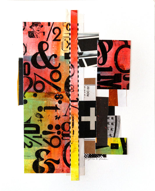 "I Thought You Were Asleep", 2023, collage, 14 x 11 in. / 35.56 x 27.94 cm.