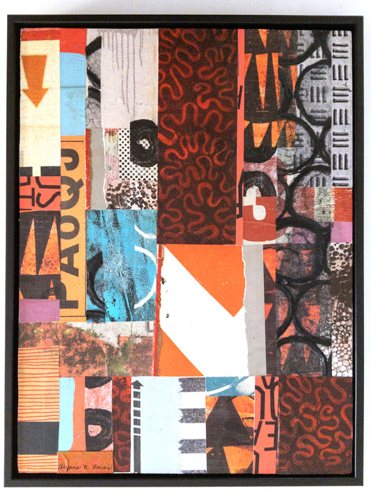 "The Path", 2025, collage, 16 x 12 in. / 40.64 x 30.48 cm.