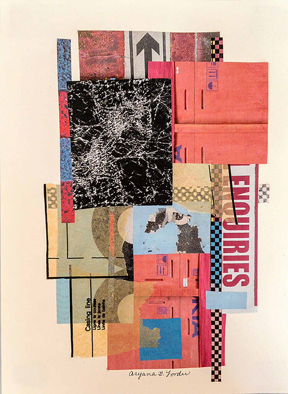 "Something in the Air", 2022, collage, 12 x 9 in. / 30.48 x 22.86 cm.