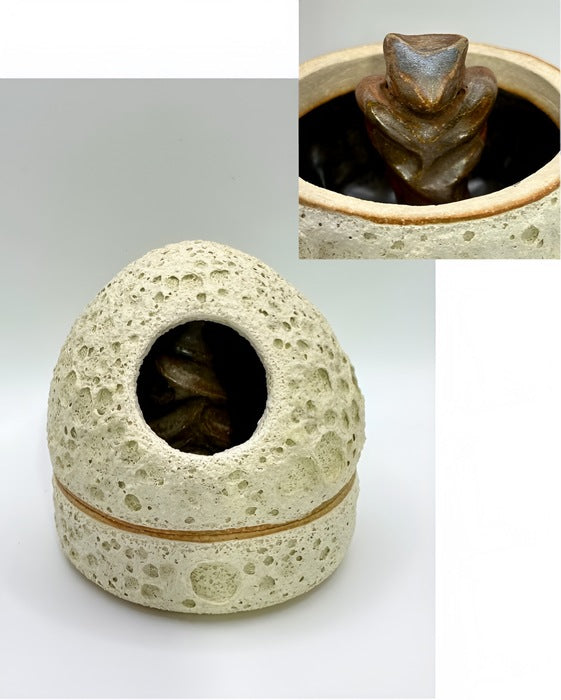 Bat Cave, 2023, stoneware, 2.6 x 2.3 x 2.3 in. / 6.6 x 5.8 x 5.8 cm.