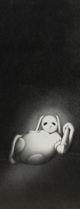 Beanie Bunny Is The Real Heroine, 2018, graphite on paper, 108 x 30 in. / 274.3 x 76.2 cm.