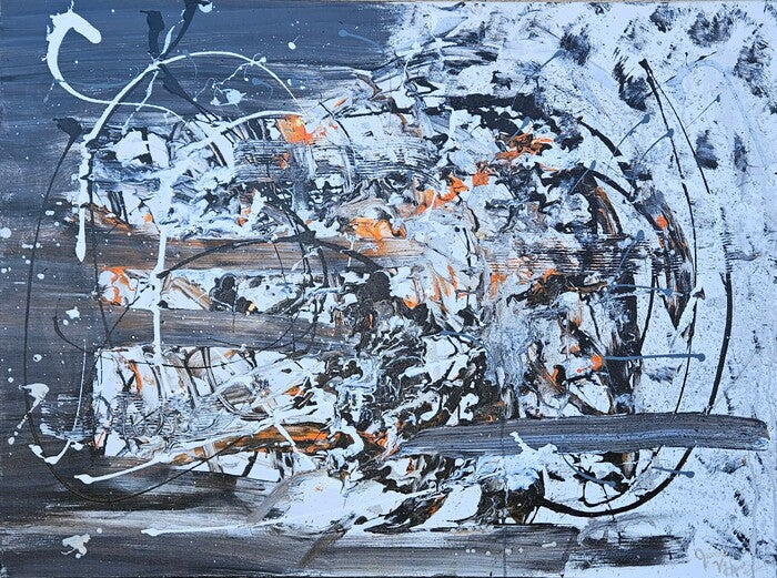 Beautiful Mess, 2022, acrylic, 36 x 48 in. / 91.44 x 121.92 cm.