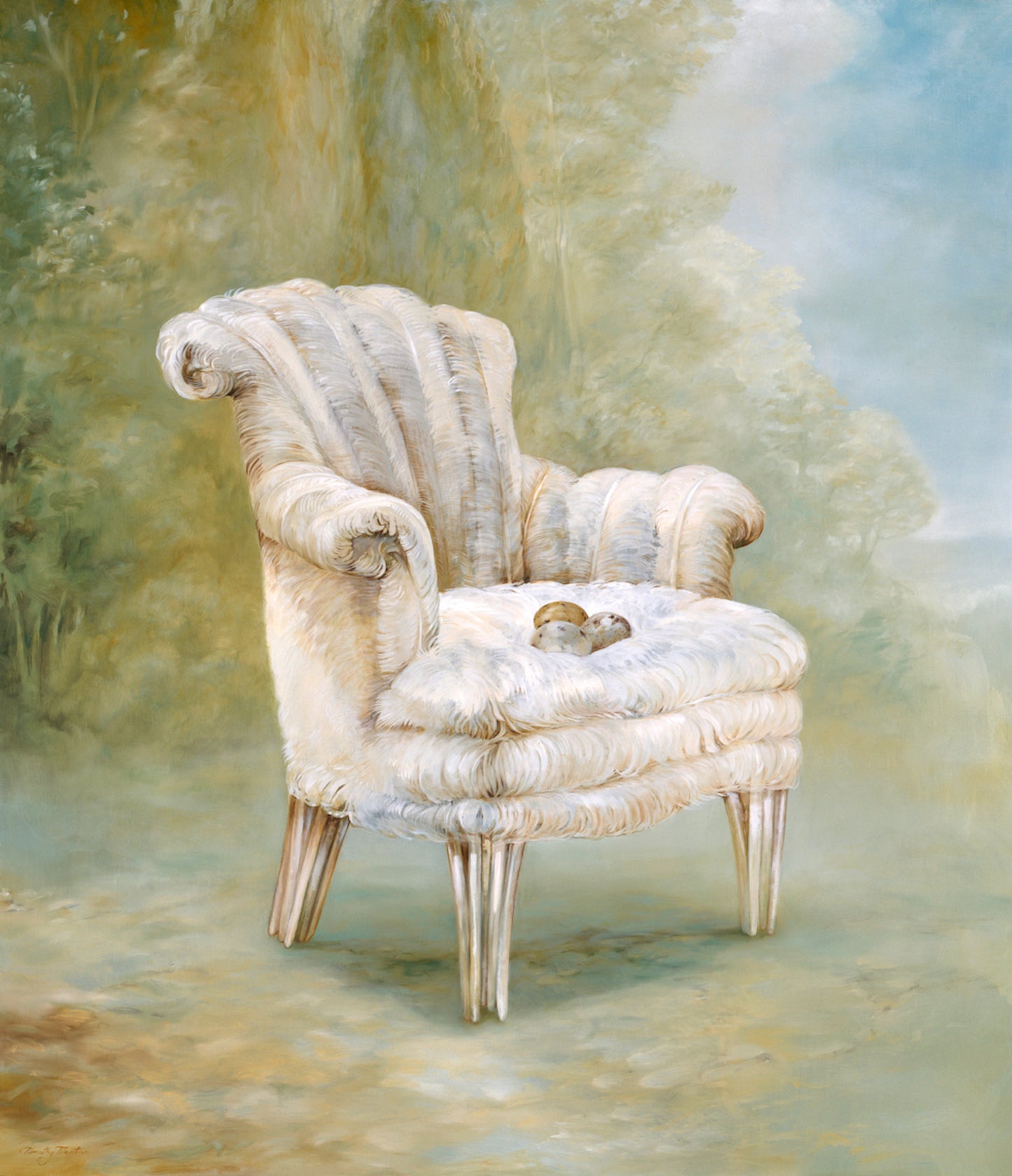 Boa Chair, 2016, oil, 44 x 39 in. / 111.76 x 99.06 cm.