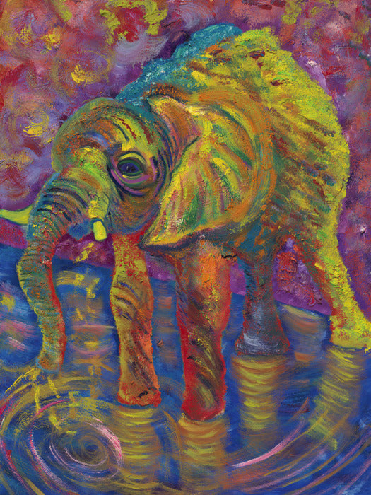 Botswana Elephant, 2019, oil on canvas, 40 x 30 in. / 101.6 x 76.2 cm.