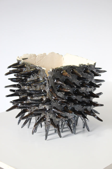 Boxed, 2024, ceramic, 16 x 16 x 16 in. / 40.64 x 40.64 x 40.64 cm.