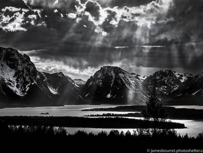 Breaking Storm, Tetons, 2018, photograph, 30 x 42 in. / 76.2 x 106.68 cm.