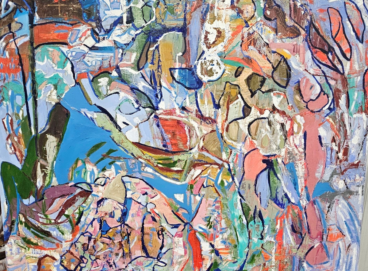 Busy Word, 2026, oil on canvas, 97 x 126 in. / 38.1 x 49.6 cm.