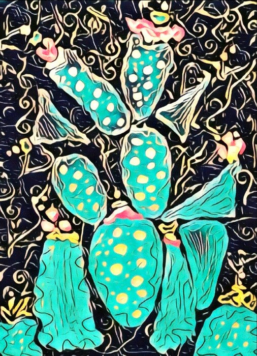 Cactastrophie No. 2, 2024, digital media, 10 x 14 in. / 25.4 x 35.56 cm.
