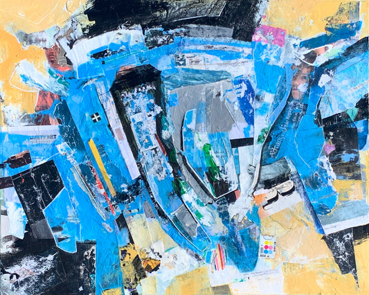 Chemical Paradise Sleep Machine, 2025, mixed media, 16 x 20 in. / 40.64 x 50.8 cm.
