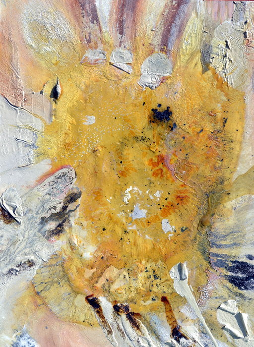 Creme Brule, 2022, acrylic, mixed media on canvas, 48 x 36 in. / 121.92 x 91.44 cm.