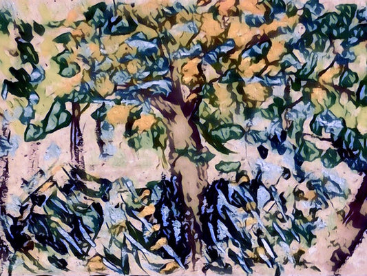 Marsh Mosaic, 2025, mixed media, 16 x 20 in. / 40.64 x 50.8 cm.