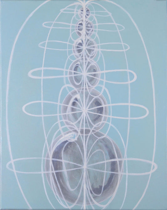 DNA Activation, 2021, acrylic on canvas, 20 x 16 in. / 50.8 x 40.64 cm.