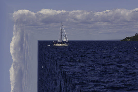 Edge of Reality - The Boat's Descent, 2023, photography, 6 x 8 in. / 15.24 x 20.32 cm.