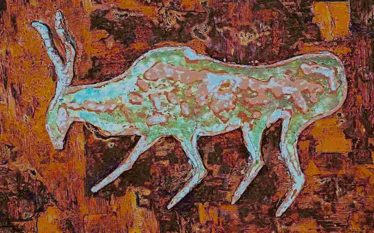 Eland, 2023, mixed media, 22 x 30 in. / 55.88 x 76.2 cm.