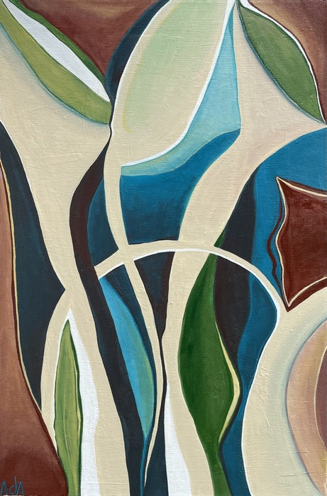 Entangled, 2023, acrylic, 36 x 24 in. / 91.44 x 60.96 cm.