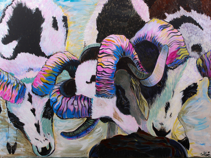 Entangled, 2022, acrylic, 40 x 30 in. / 101.6 x 76.2 cm.