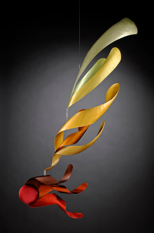 Firebird Mobile, 2011, anodized aluminum, 42 x 28 in. / 106.68 x 71.12 cm.