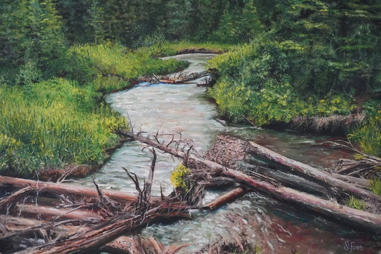 Fish Creek, 2024, oil, 18 x 24 in. / 45.72 x 60.96 cm.