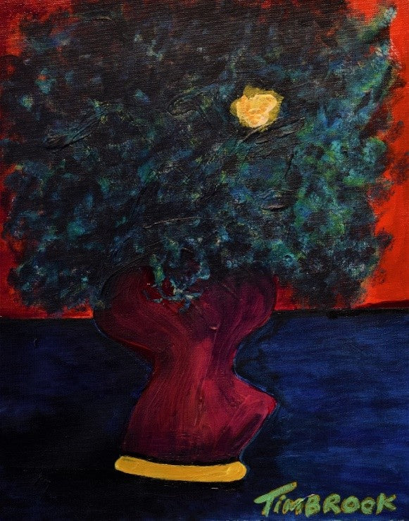 FLOWERS FOR VINCE Series #9, 2026, acrylic on canvas, 12 x 16 in. / 30.48 x 40.64 cm.