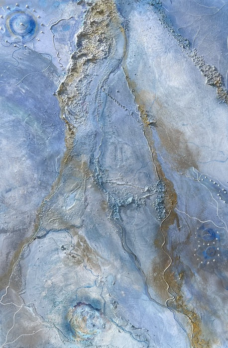 Glaciers Melt, 2024, mixed media, 36 x 24 in. / 91.44 x 60.96 cm.