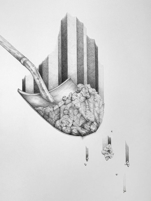 Goodbye, 2023, graphite on bristol board, 32 x 22 in. / 81.38 x 55.88 cm.