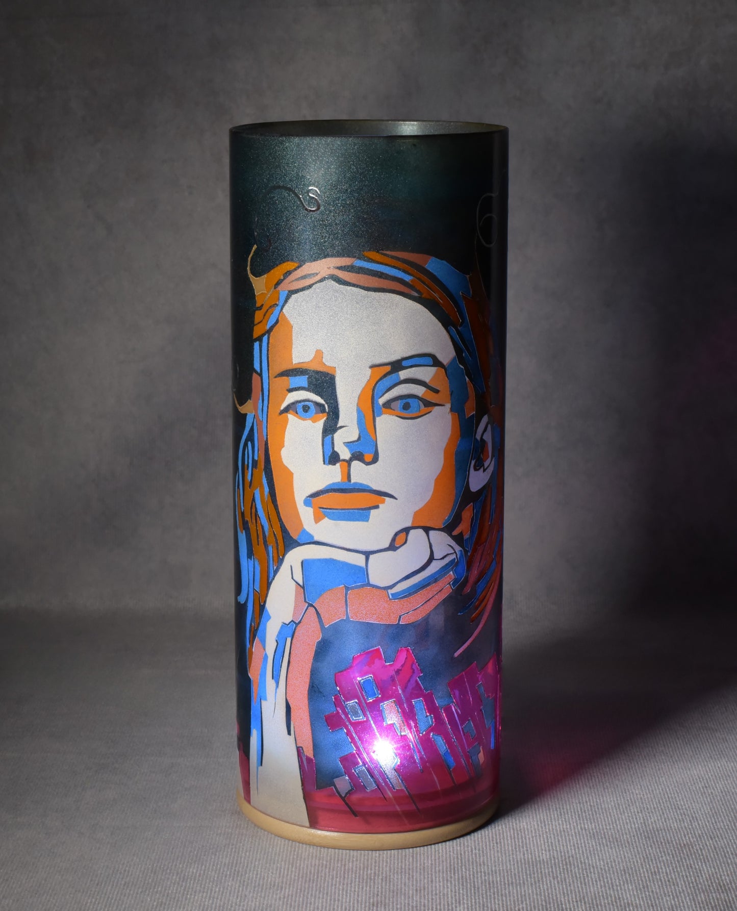 Almost 12, 2026, glass art, 10 x 4 x 4 in. / 25.4 x 10.16 x 10.16 cm.