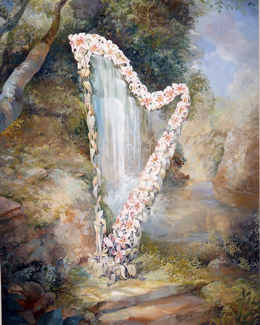 Harp Falls, 2003, gouache, 32 x 29 in. / 81.28 x 73.66 cm.