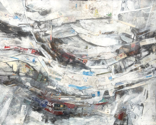 Head Space, 2023, mixed media, 19 x 24 in. / 48.26 x 60.96 cm.