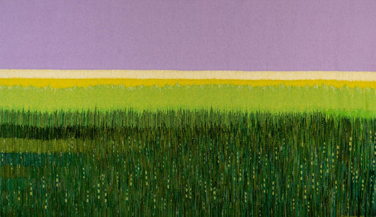 Touched By Twilight's Coming, 2026, tapestry, 42 x 73 in. / 106.68 x 185.42 cm.