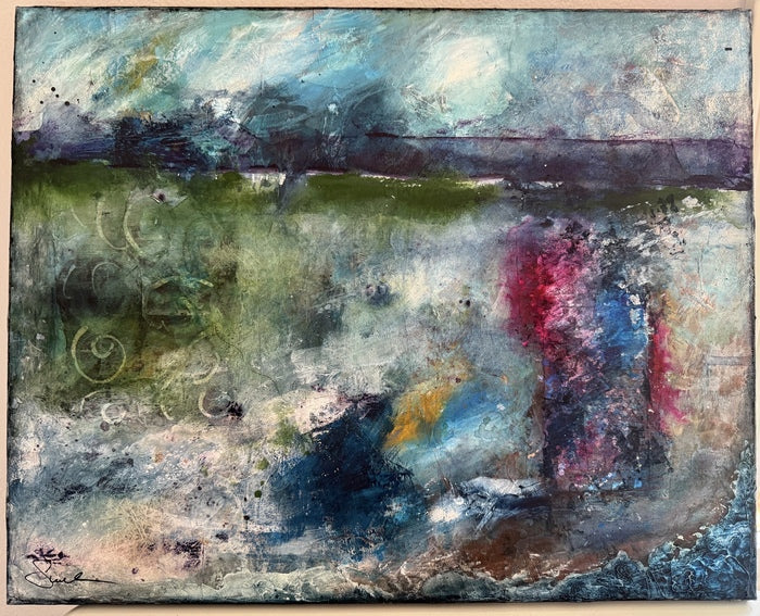 Letting Go, 2025, acrylic, 16 x 20 in. / 40.64 x 50.8 cm.