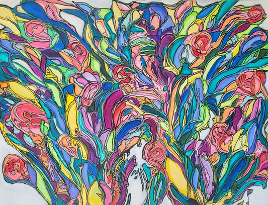 Harvest a Medemblik, 2024, acrylic on canvas, 36 x 48 in. / 91.44 x 121.92 cm.