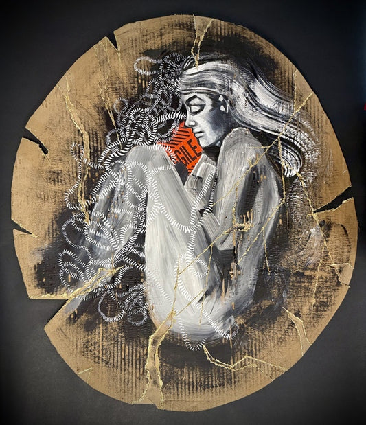 Fragility In Life and Death, 2026, acrylic on cardboard, 24 x 26 in. / 60.96 x 66.04 cm.