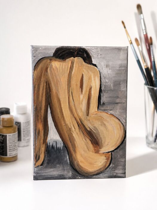 Lonely, 2020, acrylic on canvas, 5 x 7 in. / 12.7 x 17.78 cm.