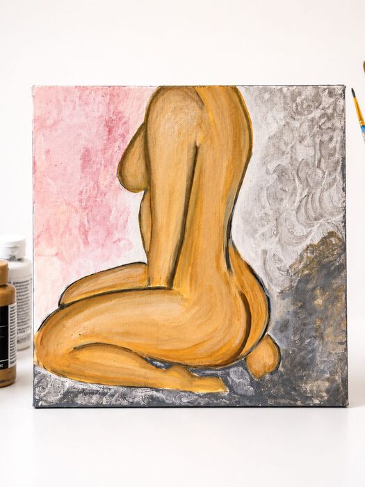 Ms. Longing, 2020, acrylic on canvas, 8 x 8 in. / 20.32 x 20.32 cm.