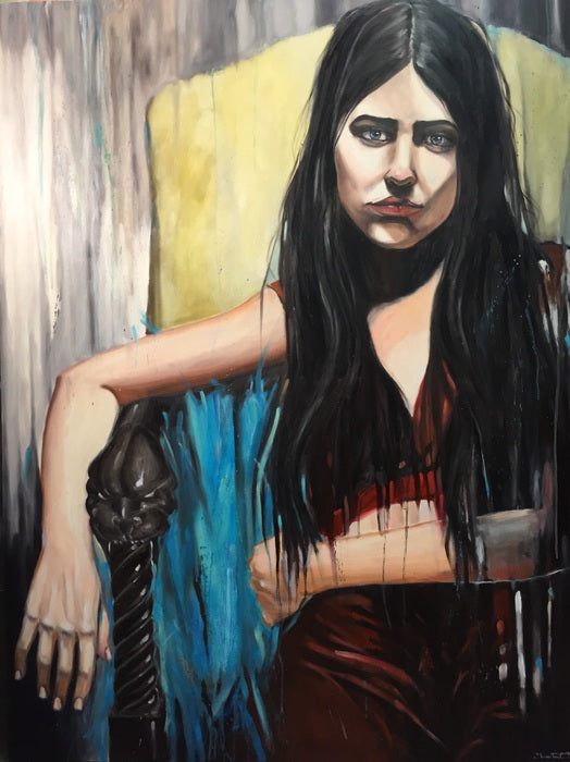 Saburban Decay, 2015, oil on panel, 48 x 36 in. / 121.92 x 91.44 cm.