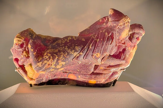 Etruscan Embrace in Amber, 2025, photography, 8 x 12 in. / 20.32 x 30.48 cm.