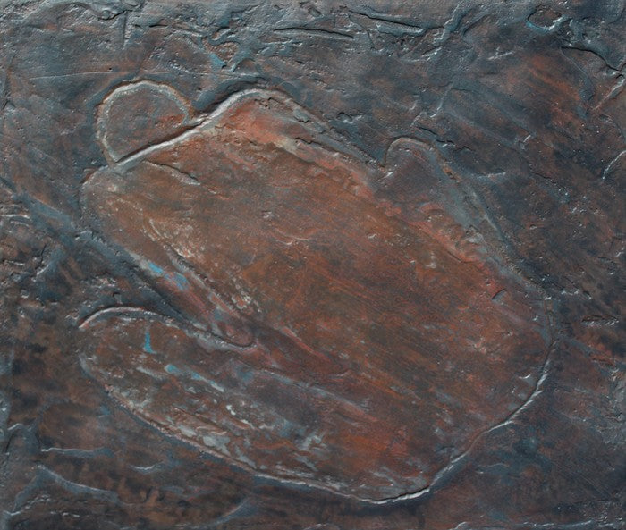 Half Lit World, 2020, oil and plaster on board, 12 x 14 in. / 30.48 x 35.56 cm.