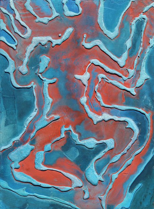 Molecular Reaction, 2013, oil on plaster, 21 x 16 in. / 53.34 x 40.64 cm.