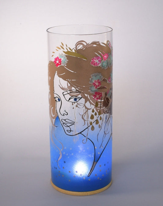Athena, 2025, glass art lamp, 10 x 4 x 4 in. / 25.4 x 10.16 x 10.16 cm.