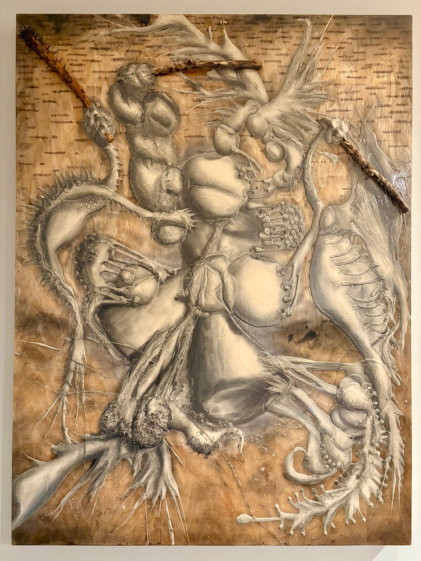 Tribulation, 2025, mixed media, 69 x 44 in. / 175.26 x 111.76 cm.