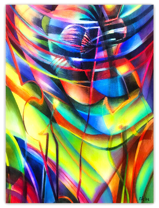 Into The Labyrinth - 11, 2026, mixed media, 12 x 9 in. / 30.48 x 22.86 cm.
