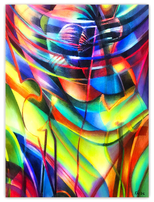 Into The Labyrinth - 11, 2026, mixed media, 12 x 9 in. / 30.48 x 22.86 cm.