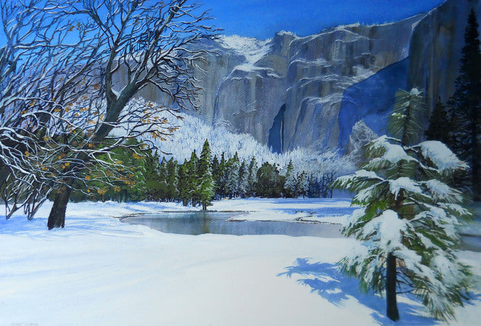 Sierra Winter, 2012, gouache, 14 x 20 in. / 35.56 x 50.8 cm.