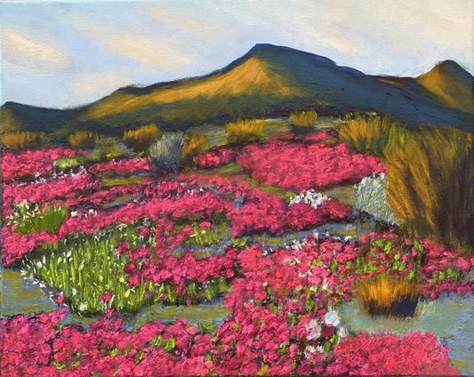 Fuschia Blooming, 2024, oil on canvas, 16 x 20 in. / 40.64 x 50.8 cm.