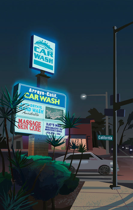 Pasadena Night, 2024, digital media, 7 x 12 in. / 17.78 x 30.48 cm.